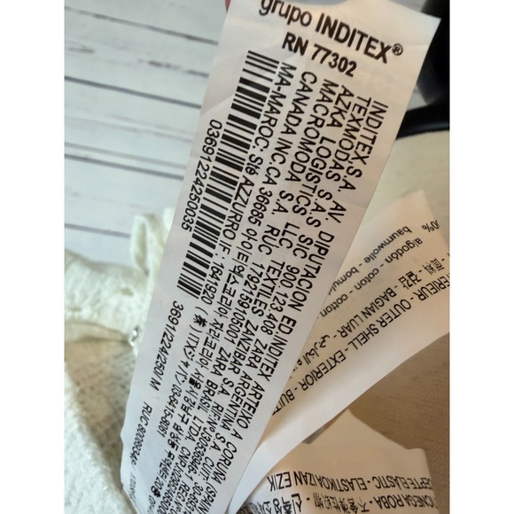 Zara Shirt Lined cami tank top Medium Blouse Ruffle Peplum Lace Y2K 80s NWT Boho - Picture 7 of 8